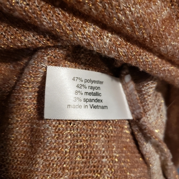 LANE BRYANT COPPER SWEATER WITH SIDE TIE - Picture 4 of 5